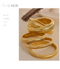 Stainless Steel Link Bangle with Rounded Profile in Gold-Tone or Silver-Tone - Image 23