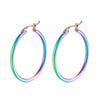 30-80mm Big Simple Classic Hoop Earrings For Women Girls Circle Stainless Steel Earrings Gold Silver Color Round Earings Gift - Image 7
