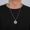 Am Yisrael Chai Necklace Stainless Steel Star of David Necklace Jewish Faith Hexagram Necklace Gift for Women Men Hanukkah Gift - Image 5