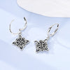 Silver Celtic Knot Drop Hoop Earrings Intricate Interwoven Pattern design for Anniversary Wedding Jewelry Gifts - Image 4