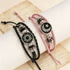 2pcs/set Sun and Moon Lovers Leather Bracelet Punk Multi-Layered Beaded Braided Adjustable Bracelet Set For Couple Jewelry - Image 13