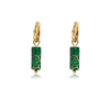 Silver Stainless Steel Earrings Steinohrringe Woman Square Stone Hoop Earrings Spring - Image 10