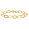 Pave Cubic Zirconia Chain Bracelet for Women, Simple Gold Plated Dainty Jewelry Gift - Image 1