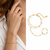 Bohemian Ring Bracelet Finger Hand Chain, Gold Plated Stainless Steel, Bead Slave Bracelet Jewelry for Women - Image 10