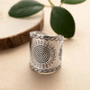 Thai Silver Craft Vintage sunflower Mens Rings Carven Design Domineering Ethnic Style Wide Ring Opening Banquet Jewelry - Image 1