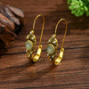 Retro Bohemian Copper Metal Women's Girl Pearl Imitation Open Adjustable Ring and Earring Set Geometric Party Jewelry - Image 5