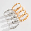 4Pcs/Set Simple Punk Metal Round Bangles Set Exaggerated Vintage Irregular Wide Cuff Bangle Stackable Bracelet Jewelry - Image 6