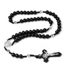 10MM Wood Beads Rosary Cross Necklace For Women Men Christian Virgin Mary Inri Pendant Chain Religion Jewelry - Image 6