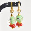 1Pair Dopamine Summer Sea Glass Fish Pendant Stainless Steel Cute Animal Bee Y2K Girl Hoop Earrings Jewelry - Image 7