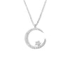 Shining Inlaid Zirconia Star Moon Pendant Necklace For Women Crystal Clavicle Chain Necklace Wedding Jewelry - Image 4