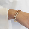 Simple Micro-inlaid Zirconia Thin Bangle for Women Design Shiny Zircon Bracelets Jewelry Gift - Image 4