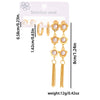 316L Stainless Steel 6 Pieces Imitation Pearls Flower Heart Star Tassels Earrings For Women French Jewelry - Image 14