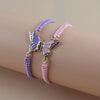 2Pcs Simple Butterfly Hand Woven Couple Bracelet For Women Men Butterfly Bangle Versatile Woven Wristband Gifts - Image 11