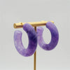 Really Pretty Multicolor Green Purple Yellow Red Resin Acrylic Circle Chunky Hoop Earrings For Women - Image 1