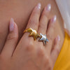 Simple Classic Smooth Pentagram Ring Stainless Steel Star Stackable Ring Women's Accessories Party Gift - Image 3