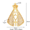 Shell Gold Inlaid Zirconia Charm Geometry Pendant,Holy Religious Jesus Virgin Mary Jewelry Necklace Accessories Supplies - Image 32