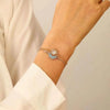 2Pcs/set Sparkling Rhinestone Sun Moon Star Bracelet for Women Vintage Adjustable Opening Couple Rings Set Jewelry Gift - Image 2