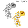 Clear Stone Labret Piercing Stud with Square Heart and Trapezoid Styles - Image 19