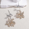 Long Drop Two-tone Metal Flower Post Earrings For Women Jewelry Elegant Party Accessories Holiday Gifts Styles - Image 5