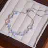 Charm Female White Zircon Stone Bowknot Bracelet Cute Silver Color Adjustable Wedding Jewelry For Women - Image 1