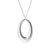 Stainless Steel Delicate Hollow Arc Circle Geometric Pendant Necklace Female Minimalist Commuter Long Necklace - Image 4