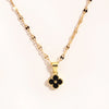 316L Stainless Steel Chain Violet Clover Pendant Necklace for Women Colored Crystal Neck Female Wedding Jewelry Gift - Image 7