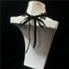 Gothic Lace Choker Necklace with Flower and Teardrop Details - Image 4