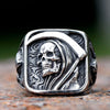 Vintage Mens 316L Stainless Steel Rings for Men Death Sickle Domineering Skull Ring Men's Hip-hop Punk Party Jewelry Gift - Image 2