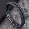 Men Jewelry Red Braided Leather Rope Bracelet Black Magnetic Buckle Bracelets Punk Men Wrist Band Hombre - Image 3