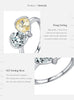 MODIAN 925 Sterling Silver Romantic Hearts Ring Delicate Water Drop CZ Stone Finger Ring For Women Wedding Fine Jewelry Gift