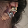 Zircon Double-layer Ear Cuff No Piercing Earring Punk Unique Metal Geometric Ear Clip for Women Jewelry - Image 1