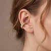 1PC Double Layer Round C Shape Ear Clip On Earrings Woman Fake Piercing Ear Cuff Zircon Geometric Jewelry Gold Silver Color - Image 2