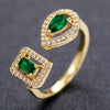 Geometric Shaped Cuff Opening Rings for Women Silver Color/Gold Color Noble Cubic Zirconia Ring Accessory Jewelry - Image 4