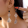 Classic Gothic Black Moon Star Tassel Crystal Earrings For Women Vintage Vampire Bat Water Drop Earring Halloween Charm Jewelry - Image 8