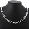 Men's 10 mm Curb Chain Necklace in Silver Tone - Image 4
