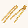 La. Muses Retro Irregular Surface Rectangular Stainless Steel Women's Earrings Gold Plated Jewelry Gifts - Image 5