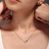 Necklace Bracelet For Women Stainless Steel Zircon 4 Petals Flower Pendant Chain Charm Jewelry Gift - Image 5