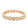 Happy Bangle Paved Diamond Enamel Beaded Bracelets For Women Boho Gold Color Elastic Bracelets - Image 25