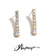 Bling Cubic Zirconia Square Drop Fantasy Earrings Dainty Daily Temperament Prom Party Jewelry Gift - Image 1