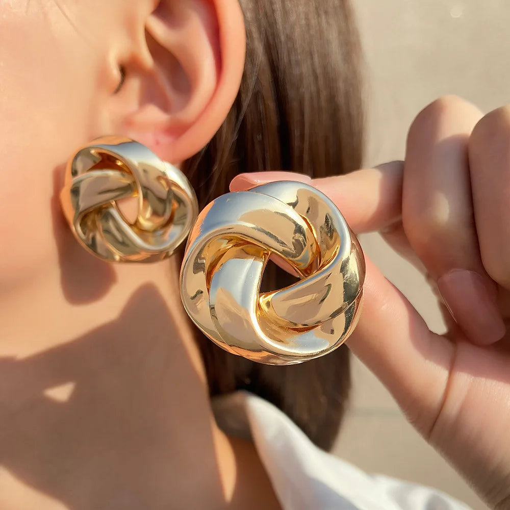 Spiral Drop Earrings with Two Size Options - Image 1