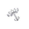 Cubic Zirconia Labret Stud 16G Internally Threaded for Lip Tragus and Helix - Image 10