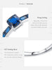 MODIAN 925 Sterling Silver Luxury Square Blue Cubic Zirconia Ring Classic Romantic Rings for Women Wedding Gift Fine Jewelry