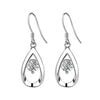 Zircon Water Drop Earrings For Women Silver Color Long Dangle Hanging Earring Female Wedding Ear Jewelry Gift - Image 6
