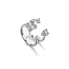 Silver Double Layer Water Drop Ring For Women Square Zircon Adjustable Index Finger Jewelry Party Gift - Image 1