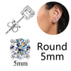 QooLady Silver Shiny Square Cubic Zirconia Stud Earrings for Women Jewelry Accessories Gift - Image 8