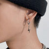 1 Pair Lightning Punk Cool Stainless Steel Piercing Dangle Hanging Men's Earrings for Women Jewelry Gift Y2K - Image 2