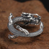 Buyee Silver Male Unique Ring Finger Elegant Chinese Drag Open Ring for Men Animal Jewelry Circle - Image 5