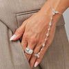 Stainless Steel Zircon Bracelet for Women Water Droplet Long Chains Finger Bracelet Gold Plated Jewelry Gifts - Image 5