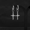 Punk Witch Ear Piercing Round Hoop Pins Cat Star Dangle Earring Stainless Steel Cross Earrings For Women Men Accessories Jewelry - Image 2