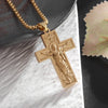 Vintage Gothic Skull Jesus Cross Pendant Necklace Catholic Jewelry for Men Punk Religious Amulet Necklace - Image 24